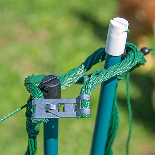 horizont Geflügelnetz easy Elektronetz, Doppelspitze 50 m, 120 cm hoch, mit Strom, mobiler Hühnerzaun elektrifizierbar… – Bild 5