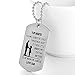 Love Dog Tag Inspirational Necklace Mens Girls Military Custom Personalized Pendant Jewelry Birthday Graduation Gift (Father to daughter)