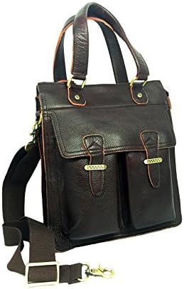 Tote Leather Messenger Bag Business Briefcase Cross Body Men's Bag Coffee Color