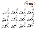 Buyless Fashion 1” Heavy Duty Metal Clips for Suspenders, Pacifiers, Bib Clips, Toy Holder Or Mitten Clips – 12 Clips