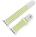 SELLERS360 Soft Durable Nike + Sport Replacement Wrist Strap for iWatch Series 1 Series 2 Apple watch band (Silver/Volt Yellow 42mm M/L)