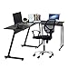 Yaheetech L-Shape Desk, Gaming Computer Home Office Desk, Modern Black Wooden Desk, 40.94
