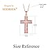 NEEMODA for Women Cross Necklace Pendant Fashion Jewelry Cubic Zirconia Religious Gift for Her Birthday Anniversary Valentines Day Rose Gold Plated