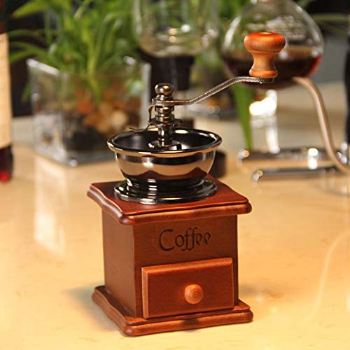 cherrypop Kaffee Bohnen MüHle Holz Manuelle Kaffee MüHle Hand Edelstahl Retro Kaffee GewüRz GratmüHle mit Keramik – Bild 6