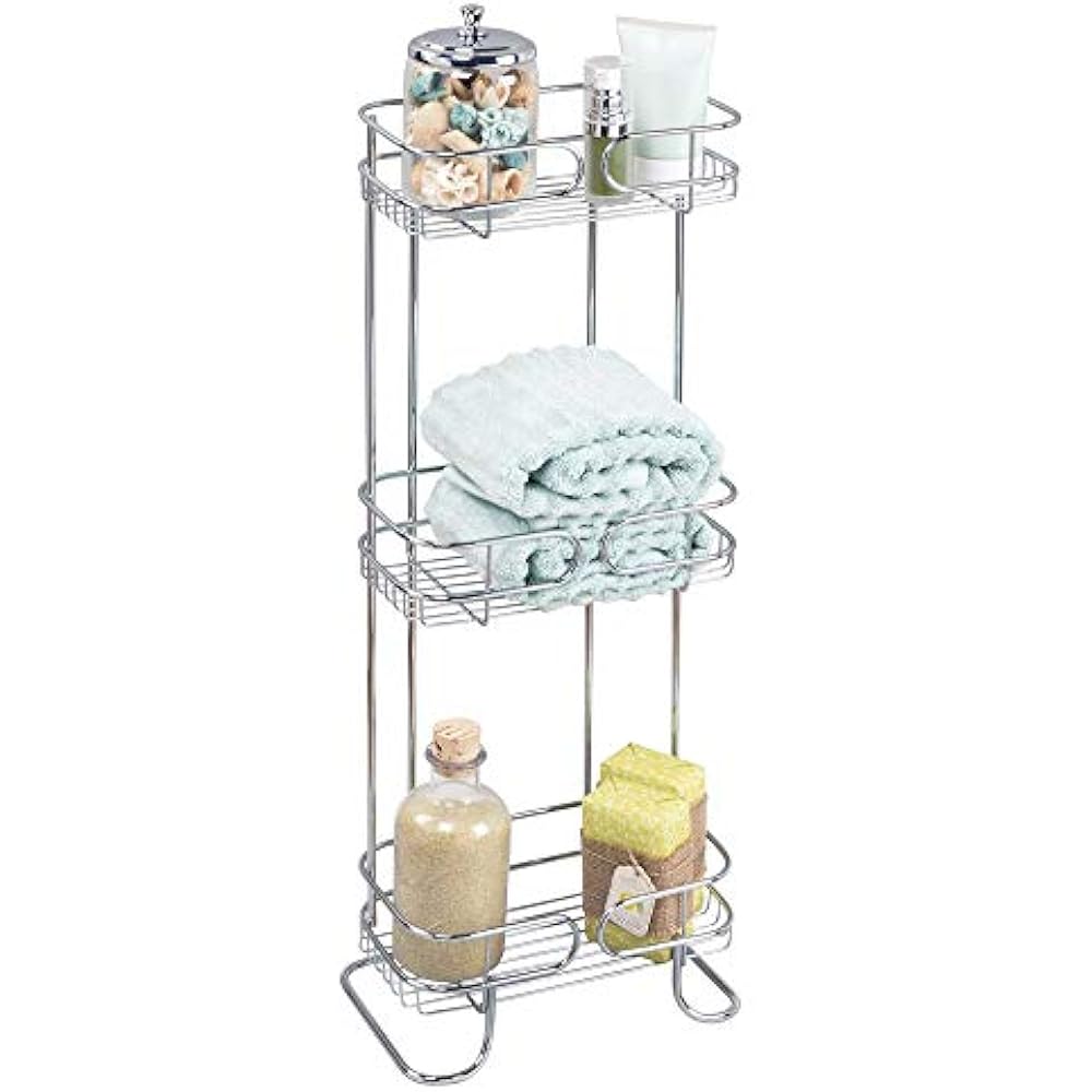 Bathroom Shelves MDesign Rectangular Metal Shelf Unit Free Standing