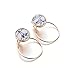 Geerier Golden Metal Chain Marble Accessory Triangle Stone Necklace Round Earrings