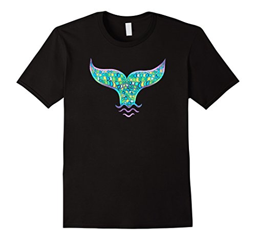 Mermaid fin whale fish fairy tale waves fantasy sea t-shirt