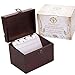VINEALLEY Handcrafted Vintage Wood Recipe Box with 50 4x6 Recipe Cards and 24 Dividers & Kitchen Recipe Holder & Card Protector, Large Recipe Organizer Box, 300+ Recipe Index Cards Storage, Gift Box
