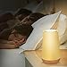 Bedroom Speaker Bedside Lamp, Night Light Bluetooth Speaker, Variable and Dimmable Color LED Lamp, Touch Control Table Lamp, Wireless Bluetooth Speaker LED Lamp with Built-in Mic, White