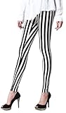 Women's Geometrical Pattren Digital Striped Print Shaping Leggings pants