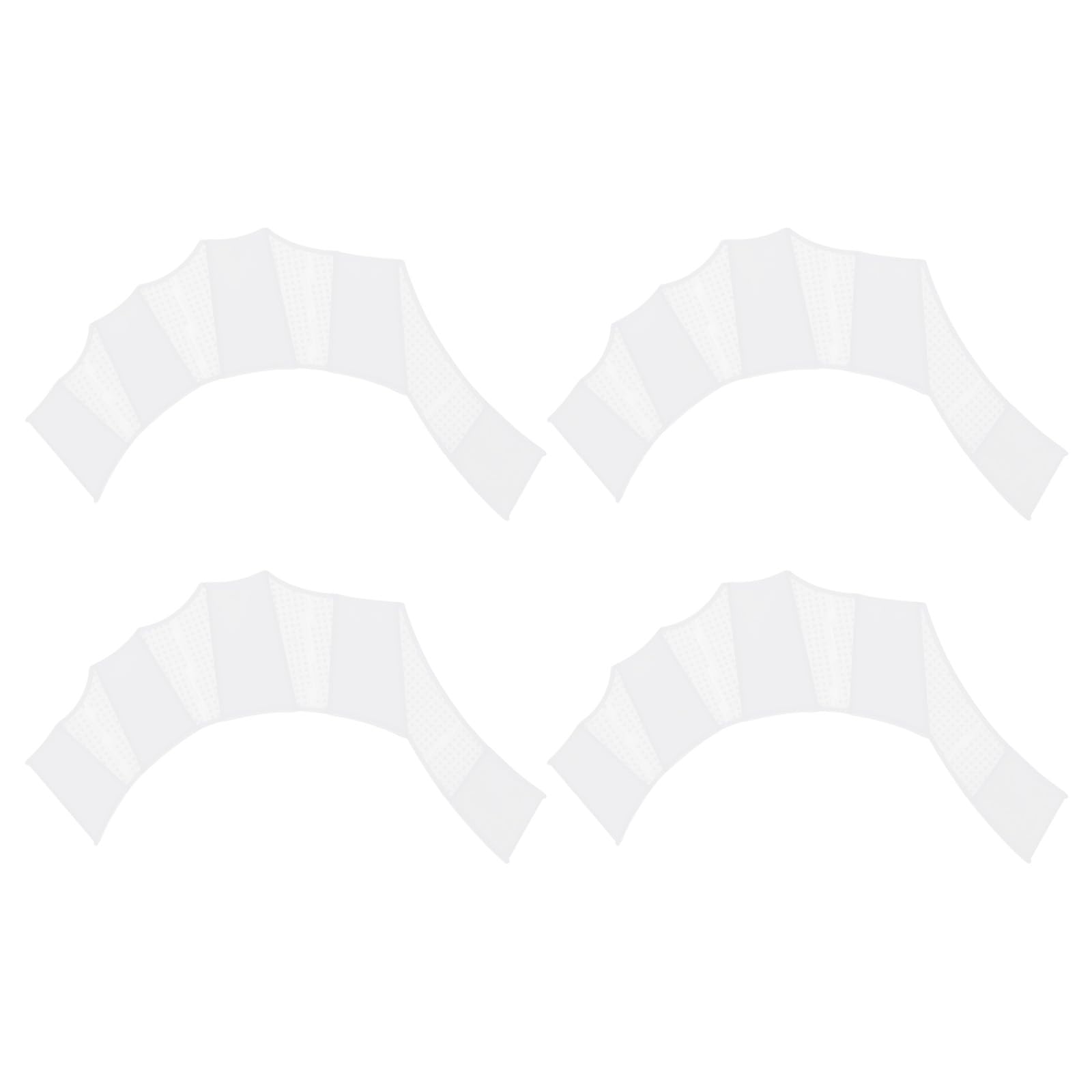 PATIKIL Silicone Swimming Gloves, 2 Pair Webbed Swim Gloves Finger Frog Type Water Resistance Gear Paddle Fins for Aquatic Training, White, S