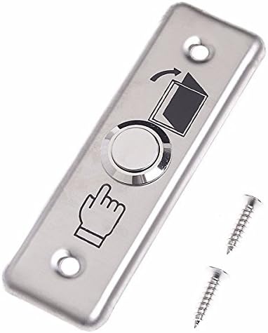 Ciecoo Newest Stainless Steel Door Entrance Guard Switch Door Exit Push Release Button For Access Control