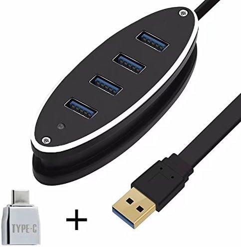 Usb Hub 4 port Portable Usb 3.0 Hub with USB-C Adaptor for Notebook PC Macbook Mac Pro iMac USB Flash Drives Mobile HDD