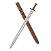 Condor Tool & Knife, Viking Ironside Sword, 30-1/4in Blade, Hardwood Handle with Sheath