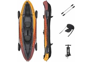 Tobin Sports Wavebreak Inflatable 2-Person Kayak - Complete with Pump and Patch kit