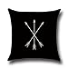 Goodtrade8 GOTD 18x18 Pillowcase Arrows Throw Pillow Case Cushion Cover Gifts Decorations Ornaments Decorative Decor (Black)
