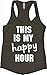 Orange Arrow Womens Workout Tank Tops - This is My Happy Hour - Crossfit Racerback Loose Fit