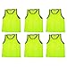 BlueDot Trading Youth Sports Pinnie Scrimmage Training Vest/Team Practice Jersey in Nylon Mesh for all kinds of Sports, Soccer, Football, Basketball, Yellow, 6 Pack