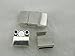 KONMAY 5 Sets Antique Silver 10.0X3.0mm Glue-in Style Magnetic Jewelry Clasps for Bracelet Making