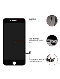 Para iPhone 6 pantalla de repuesto negro LCD pantalla táctil digitalizador marco conjunto completo con herramientas gratis y protector de pantalla de cristal profesional para iPhone 6 (4,7 pulgadas) ..., Color