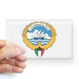 CafePress Kuwait Coat of Arms Rectangle Sticker Sticker Rectangle - Standard Clear