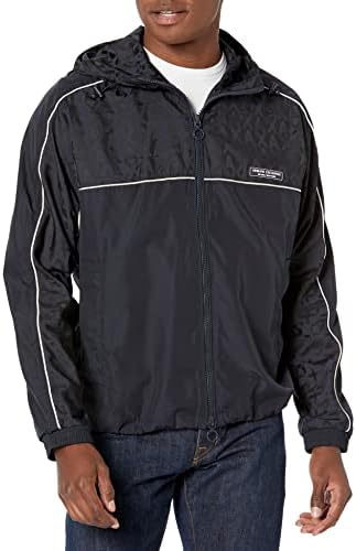 Armani Exchange A|X Reversible Shiny Metallic Linear Logo Nylon