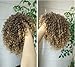 Quick Wig Afro Curly Wigs Short Kinky Curly Full Wigs with Bangs Ombre Brown Mixed Light Brown Synthetic Heat Resistant African Wigs for Black Women