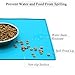 Vivaglory Pet Food Mat Silicone Dog Cat Bowl Mat Non-Stick Food Pad Small 19″ x 12″ Waterproof FDA Grade Pet Feeding Mat, Turquoisethumb 3