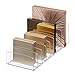 iDesign Clarity Vertical Plastic Palette Organizer for Storage of Cosmetics, Makeup, and Accessories on Vanity, Countertop, or Cabinet, 9.25" x 3.86" x 3.20", Clear primary