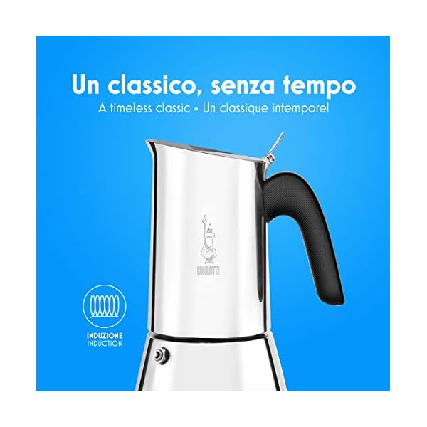 Bialetti - New Venus Induction, Edelstahl Herd Espresso-Kaffeemaschine, Geeignet für Alle Herdarten, 6 Tassen, Aluminium… – Bild 4