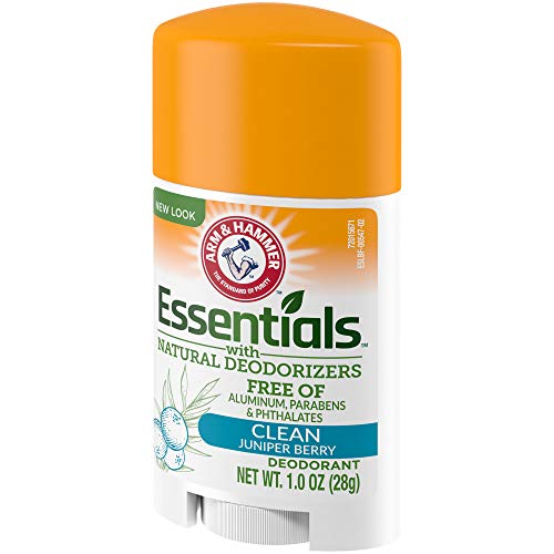 ARM & HAMMER Essentials Deodorant with Natural Deodorizers Clean, 1.0