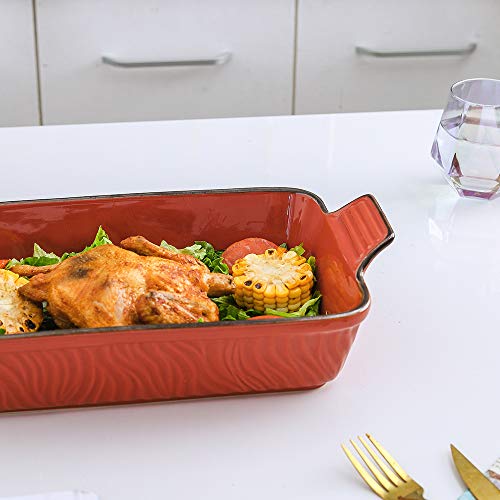 KOOV Bakeware Set, Ceramic Baking Dish Set, Rectangular Casserole Dish