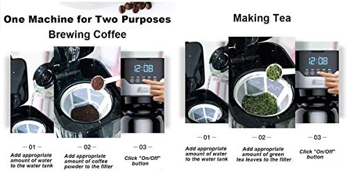 PXX Kaffeemaschinen Kaffeemaschine, 1.8L Große Kapazitäts-Amerikanische Kaffeemaschine Automatisch Isolierung… – Bild 5