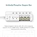 [Over-Load Switch Control] iClever IC-BS03 Power Strip | USB Desktop Charger, 6 AC Outlets + 6 USB Port, 4320 Joules Surge Protector with 6ft Extension Cord, White