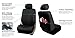 FH Group Front Set PU Leather Car Seat Covers for Low Back Seat with Removable Headrest, Universal Fit, Airbag Compatible Seat Cover for SUV, Sedan, Black