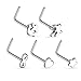 BodyJ4You 5PCS Nose Ring L-Shaped Pack Surgical Steel Nostril Piercing Jewelry Set