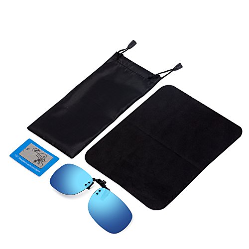 Clip-on Sunglasses, Besgoods Polarized Flip up Clip on Prescription Sunglasses Sports Driving Outdoor