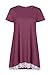 FERYSHE Womens Lace Short Sleeve A-Line Tunics Blouse Shirt Tops