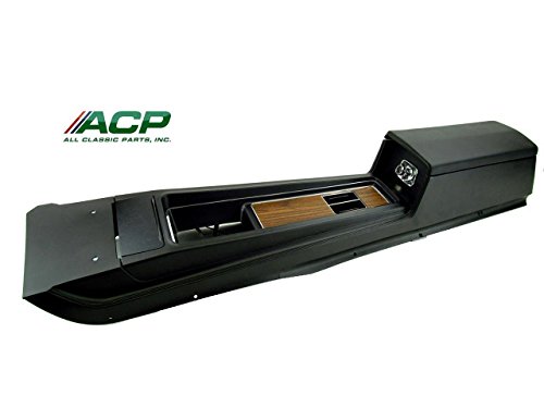 1969 Mustang Console Assembly New W Standard Transmission Black W/ Wood Grain