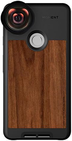 Pixel 2 XL Case with Wide Lens Kit || Moment Walnut Wood Photo Case plus Wide Lens || Best google wide attachment lens with thin protective case.