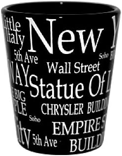 New York Shot Glass - Attractions, New York Souvenirs, New York Shot Glasses