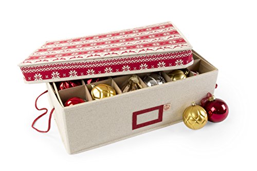 Santa's Bags Decorated Two Tray Drawer Ornament Storage Box - Cross Stitch