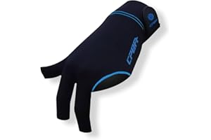 YEUEK CPBA Billiards Glove 3 Finger Pool Glove for Left Hand, Durable Double Stitched, Snooker Cue Sport Glove Popular Sizes for Men & Women