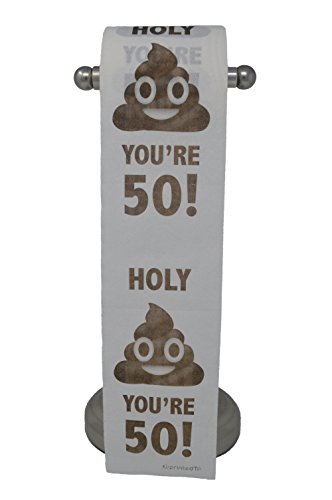 Happy 50th Birthday Toilet Paper Prank Funny Gag Gift!