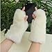 LL-partner Fingerless Fur Gloves-Smooth Furry Gloves-Soft Fuzzy Women,Girls Warmer Gloves