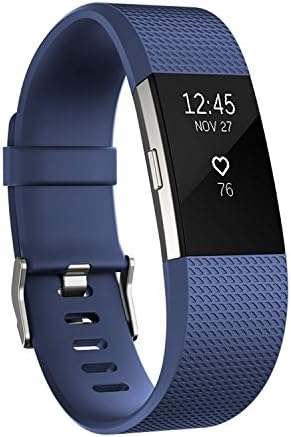 Sturdy Life Replacement Smartwatch Strap, Fitbit Charge 2 Bands, Heart Rate Fitness Wristband (Blue, Large:6.7~8.1")