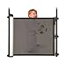 Lascal KiddyGuard Avant, Black, Retractable Baby Safety Gate, Simple One-Hand Operated Childproof Locking Mechanism, Elegant Brushed Aluminum Design Fits Any Décor, Fits Inside Openings Up To 48”