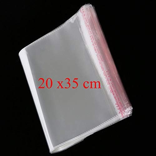 XLPD Lot Clear Cellophane Cello Bags Plastic OPP Card Display Self Adhesive Peel Seal 20pcs 20x35cm