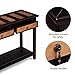 VASAGLE Sofa Table with 2 Drawers, Entryway Table with 1 Storage Shelf, Solid Wood Legs Console Table, for Living Room, Hallway, Easy Assembly, Country Style, Maple and Dark Walnut