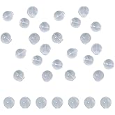 UUYYEO 100 Pcs Round Ball Earring Backs Soft Clear Earring Backings Dangle Earring Stoppers Earring Safety Backs for Studs Earring Backs Replacements Comfort Post Earring Backs